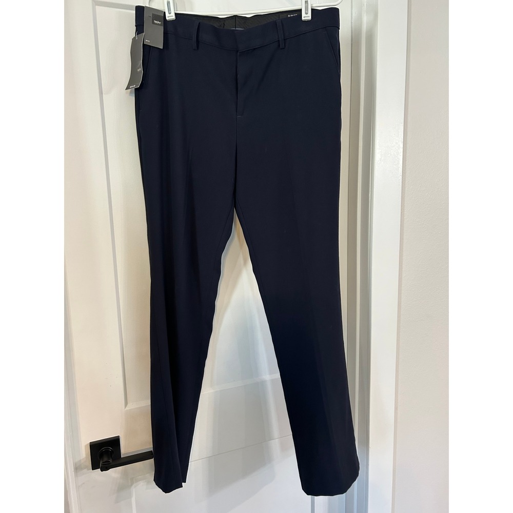 NEW Mossimo Mens Slim Fit Dress Pants Black 34x32 Office Wear‎